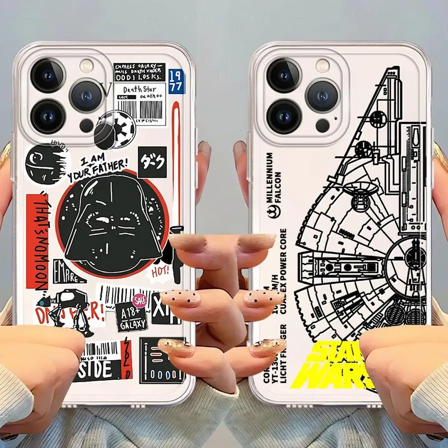 

S-Stars Wars Hero Cool Case for Apple iPhone 7 8 XS 13 12 11 Pro MAX 16e XR 16 15 14 Plus Clear Cover