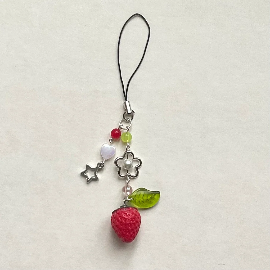 cute strawberry y2k cottagecore handmade phone charms