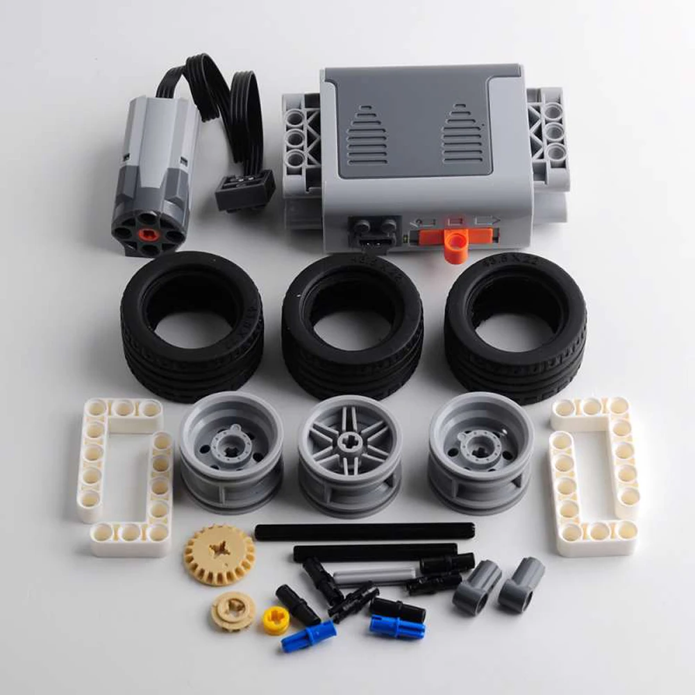 5M-C fai da te Robot Car Blocks triciclo Set MOC Power funzioni compatibili con Legoeds M-Motor AA Battery Box 8881 8883