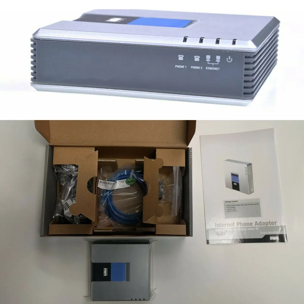 Imagem -03 - Adaptador de Telefone Pap2t Sip Voip Fxs Gateway Desbloqueado