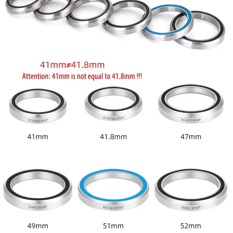 High quality Bicycle Headset Bearing for 28.6/44/30mm MTB Road Bike Headset Repair Part Replace Accessories41/41.8/47/49/51/52mm