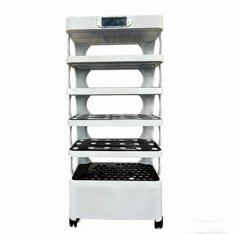 Smart Vertical Hydroponic Tower System - Automated Indoor Vegetable Growing Machine with LED Grow Lights for Home Garden view 3