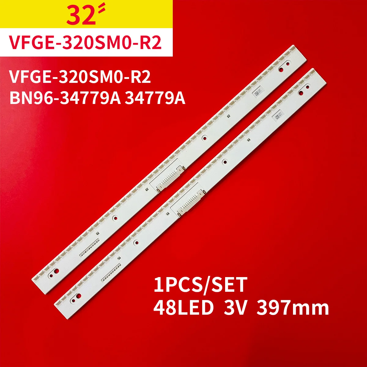 

1Pcs/Set Original LED Backlight Strip 48 Lamps 3V 397mm for Samsung 32" TV VFGE-320SM0-R2 BN96-34779A 34779A