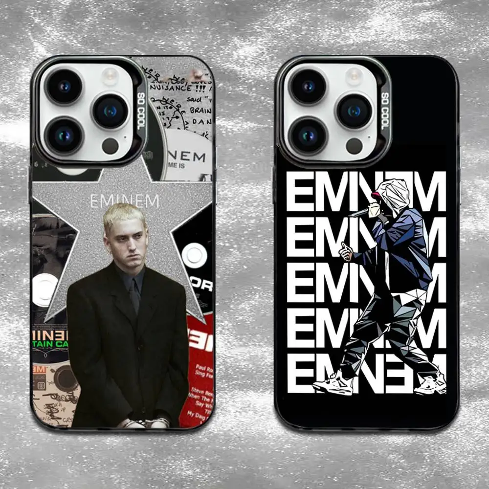 

Rapper E-Eminem Phone Case For iPhone 16,15,14,13,12,11,Mini,Pro,E,MAX Black Candy Matte Shockproof Cover