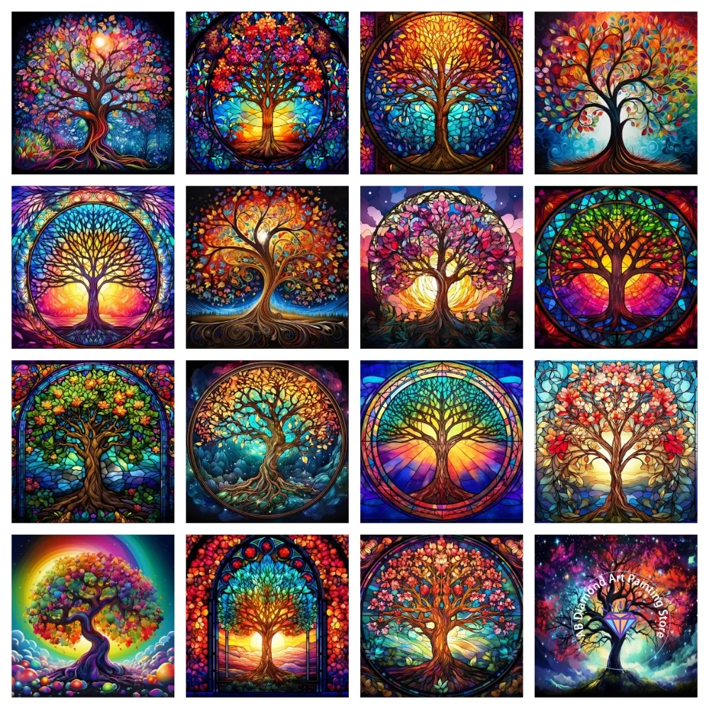 

Abstract Dream Tree of Life AB Diamond Painting Kit Square Round Diamond 5D DIY Mosaic Handmade Art Exquisite Gift Home Decor