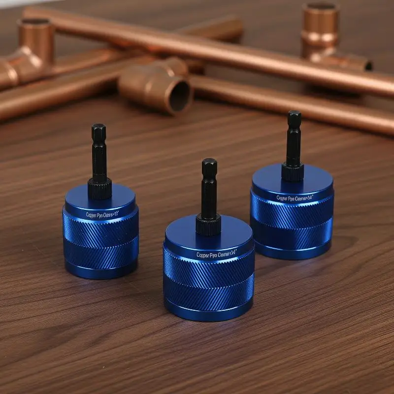 1/2In 3/4In 1In Copper Pipe Cleaning Brush Effective Rust Polishing Pipe Cleaner Metal HVAC Cleaning Tool Plumbing Drains