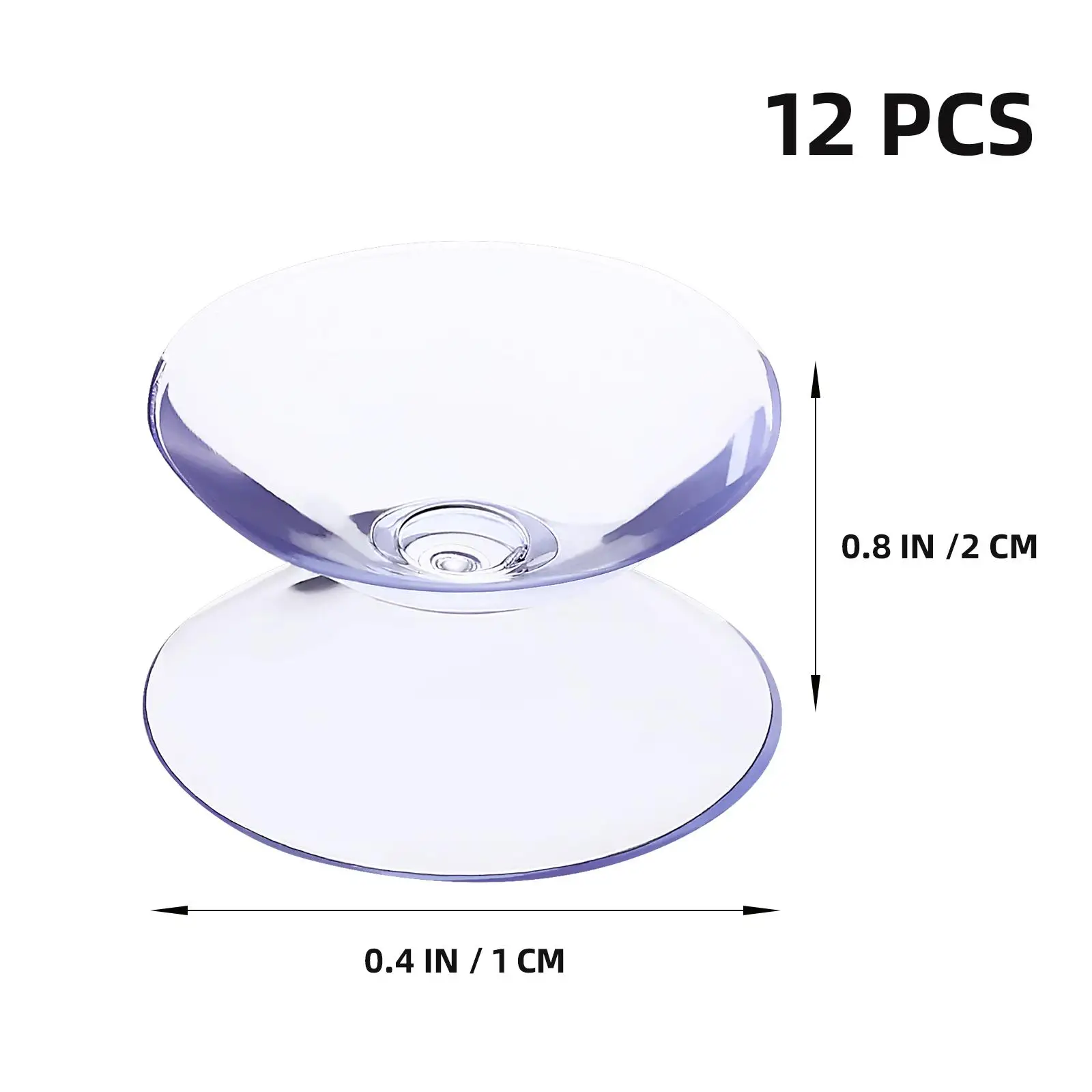 Ventouses transparentes pour Table en verre, 12 pièces, Double face, entretoise transparente, crochets muraux pour manteaux, Mini hauts de décoration