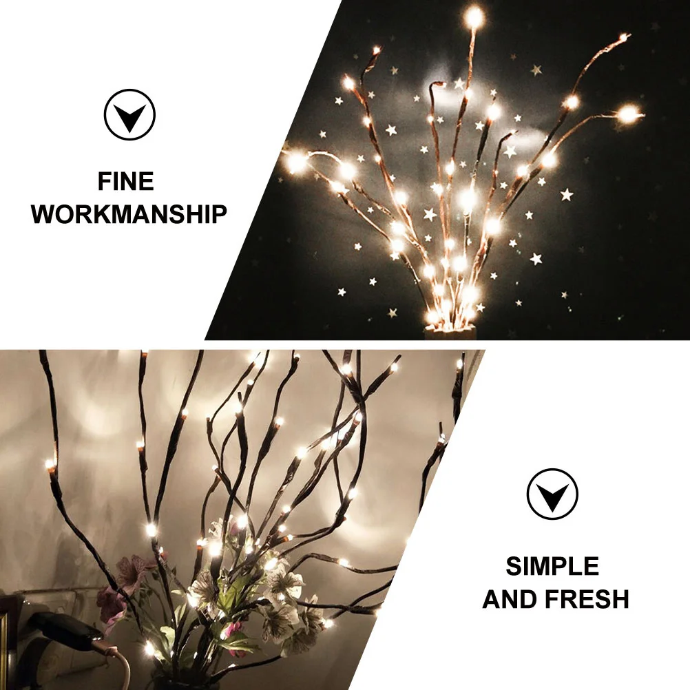 

3Pcs Simulated Branch Light LED 20-Flower Arrangement Bendable Metal Decor Lamp Indoor Bedroom Study Light Branch Lamp