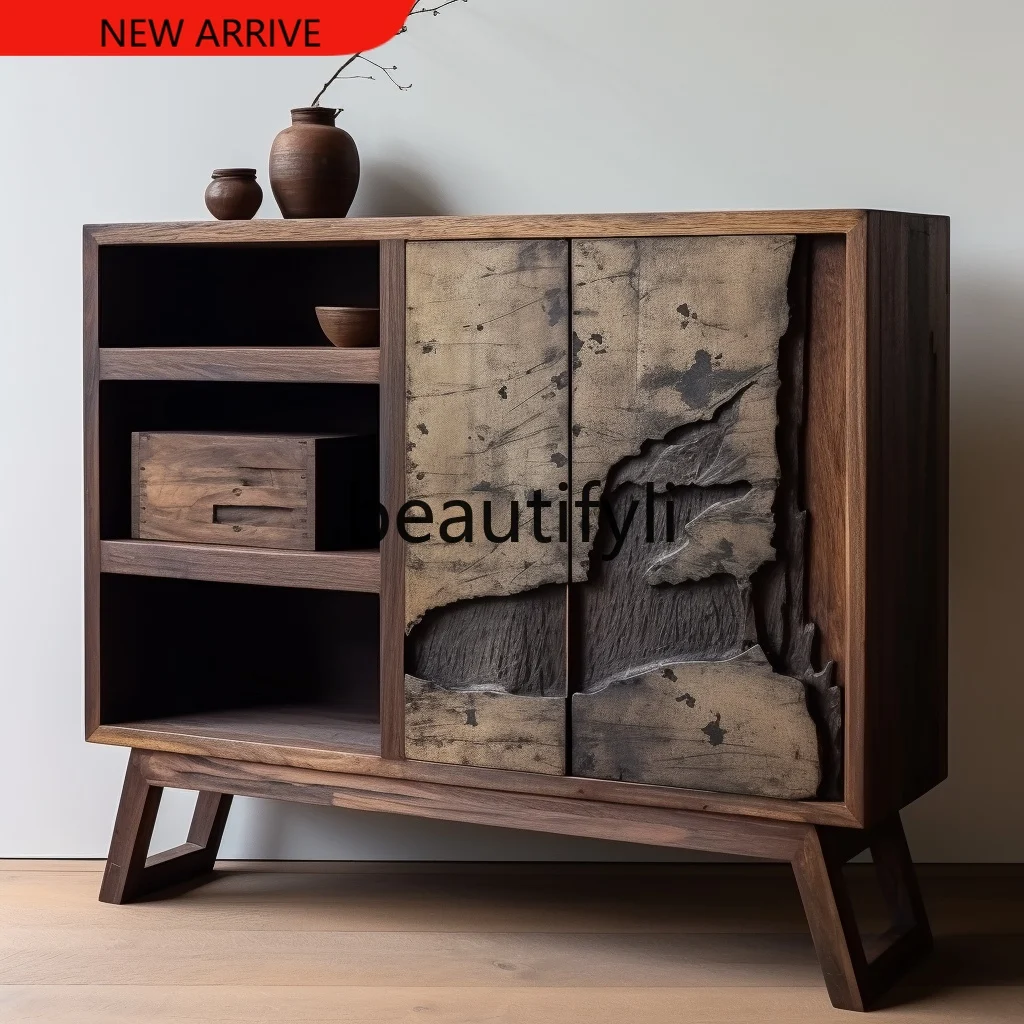 

D2520 All solid wood locker side cabinet living room B & B dining side cabinet