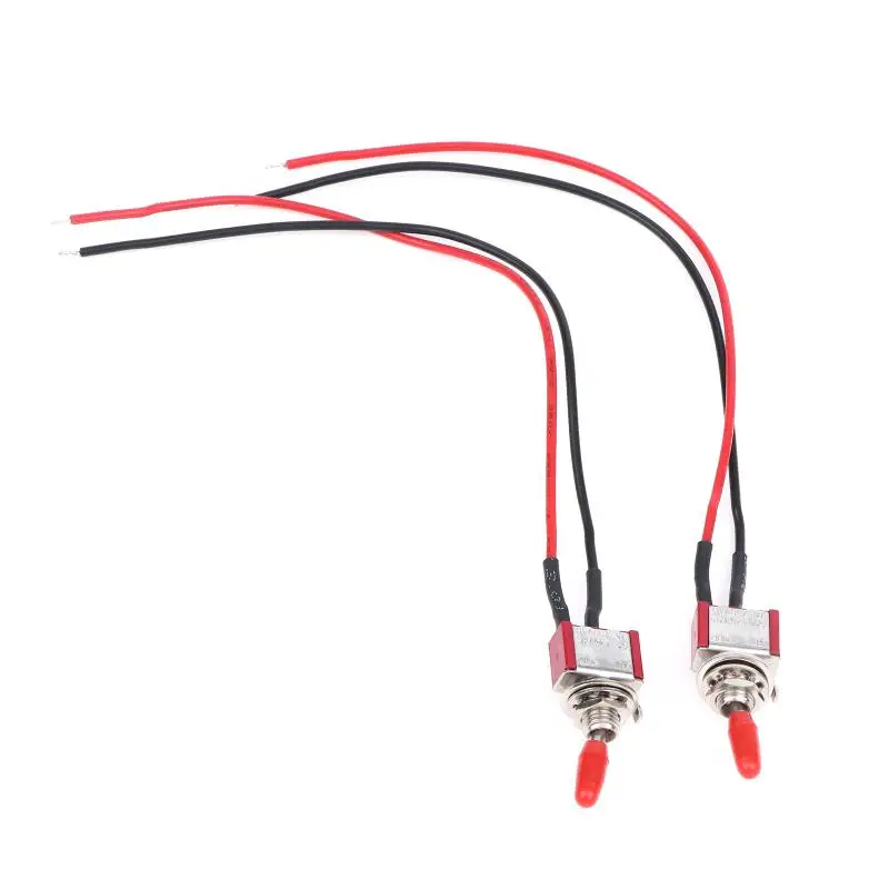 2/5Pcs Mini 2 Pin Led Lights For Car Accessories Switch ON/OFF SPST 3A 250V 6A 125V With Pre-soldered Toggle Truck Wires Off
