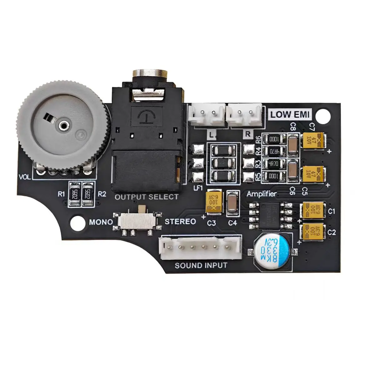 ELNAオーディオコンデンサーを使用したSEGAゲームギア用の高品質デュアルチャンネルボリュームオーディオボード、最大2倍のオリジナルボリューム出力