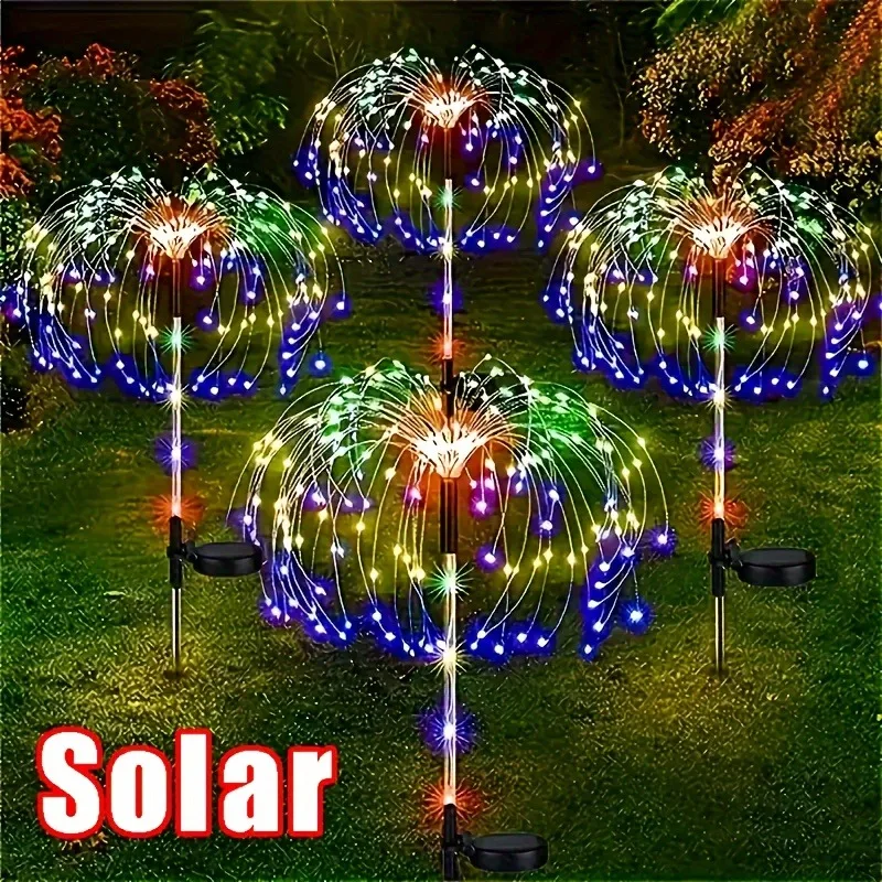 

1 Solar LED Fireworks Fairy Light with 8 Working Modes, Suitable for Outdoor Garden Decoration, Courtyard Parties