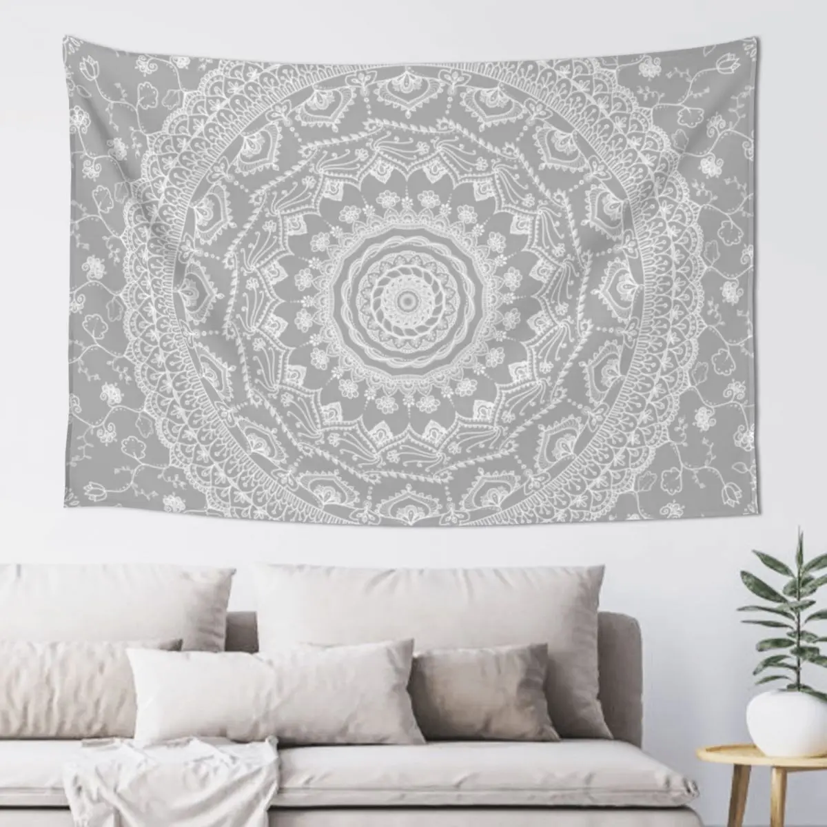 

Secret garden mandala in soft gray Tapestry Room Decorator Bedrooms Decorations House Decorations Tapestry