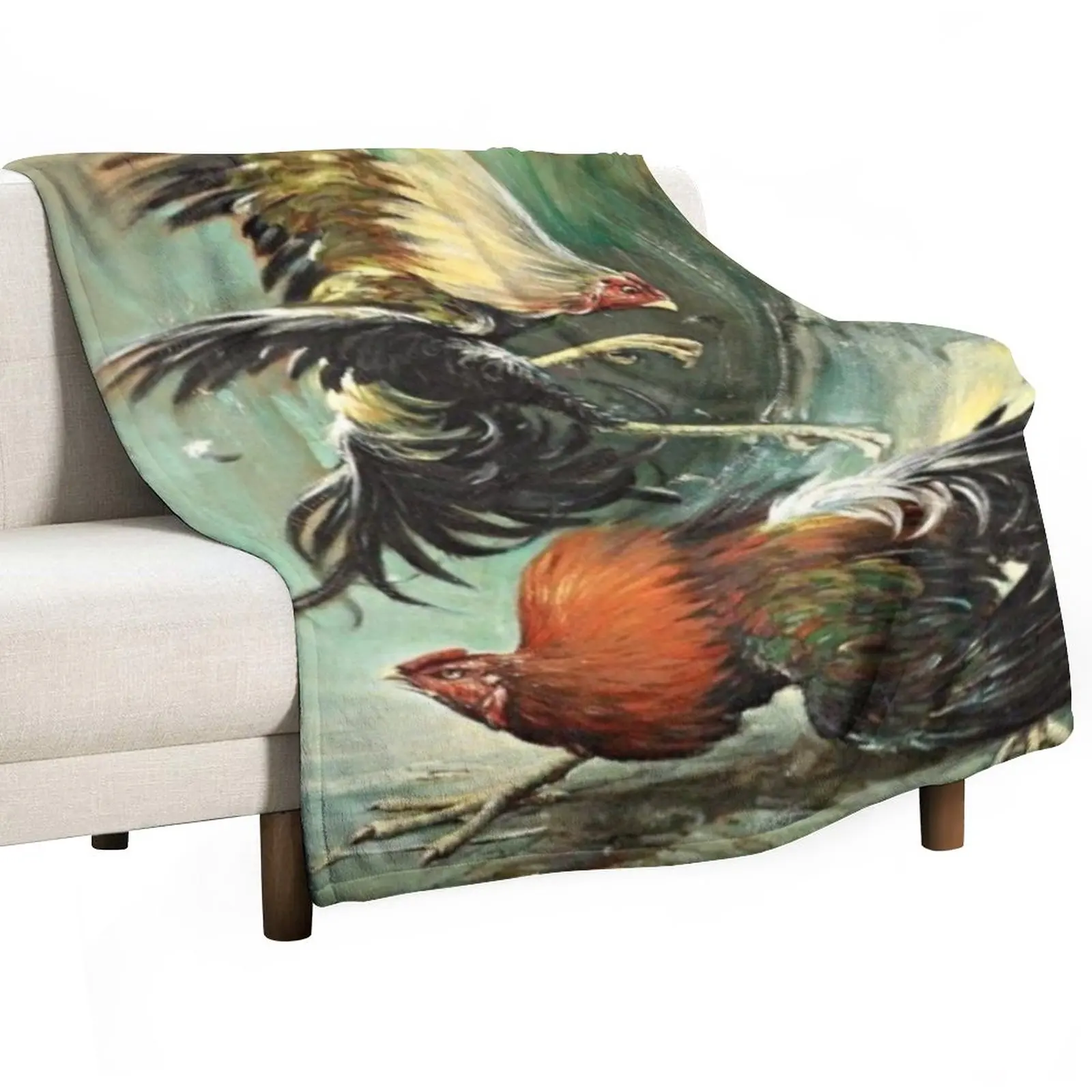 

Pelea de gallos, Rooster fight, cock fight Throw Blanket Shaggy Blanket Multi-Purpose Luxury Designer Blanket Blanket For Sofa