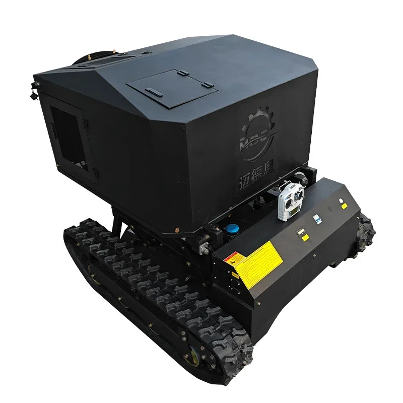 Self Propelled Electric Sprayer  Lawn Mower   Remote Control Crawler Spraying Lawn Mower