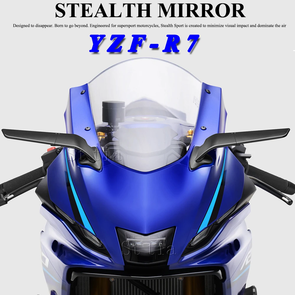 New For Yamaha YZFR7 YZF R7 2026 YZF-R7 70TH Motorcycle Mirror Wind Wing Adjustable Rotating Rearview Mirror YZF R7