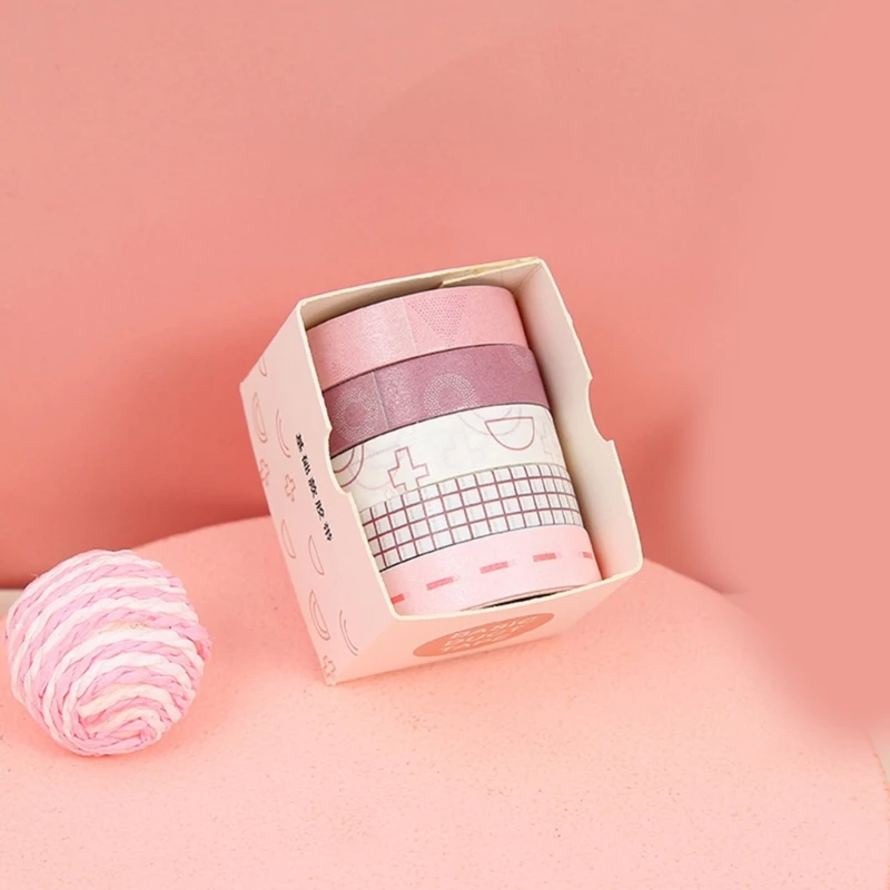 5rolls Dekoracyjne taśma dla sztuki 10 mmx2m Scrapbooking Dekoracja Dekoracja materiału rzemiosła do owijania planowania