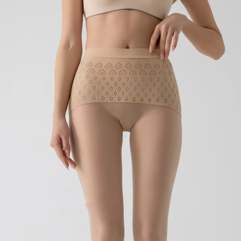 

3Pieces Ladies Wielded Empty Hole Pantyhose Seamless Women Summer Thin Leggings Anti snag Sexy Light Leg Artifact Brown Hollow