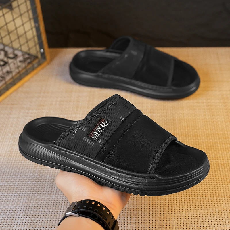Men's one strap slides slippers new summer breathable lightweight comfort outdoor beach walking soft sole sports casual slippers