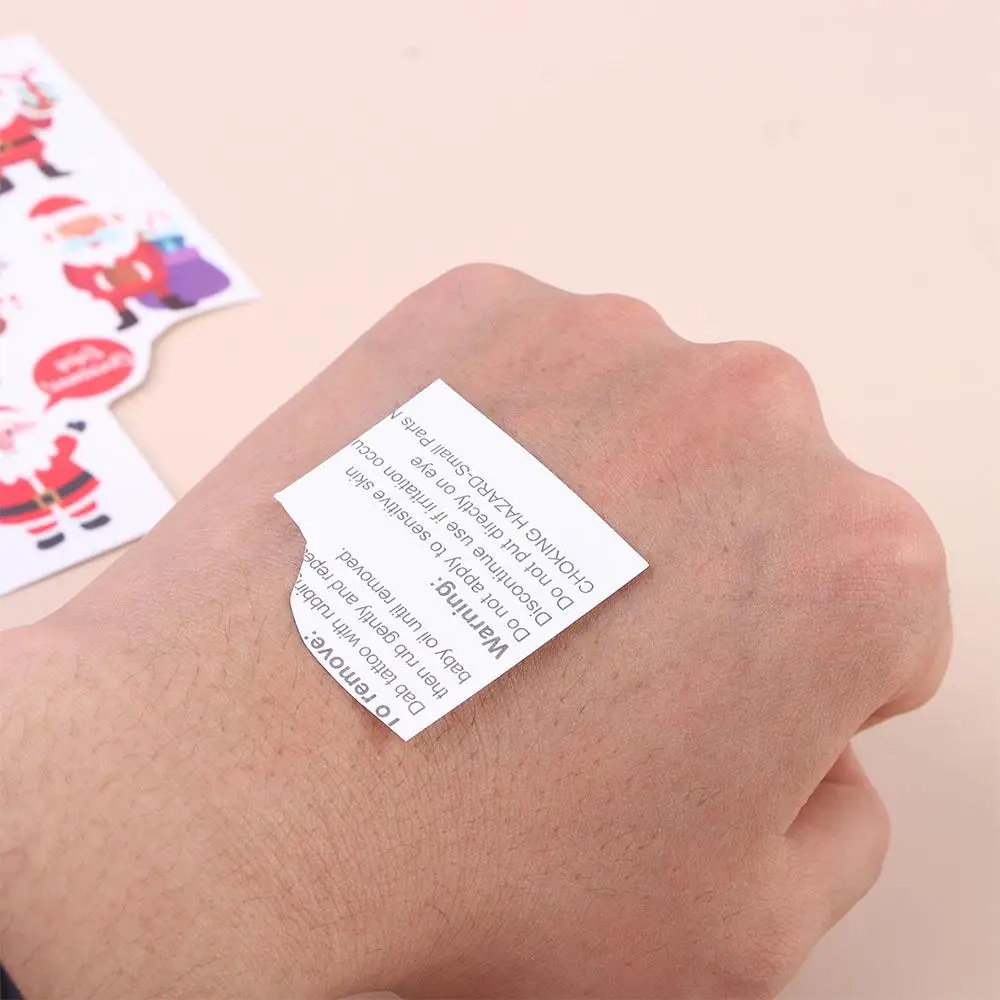 طويلة الأمد الذراع الرقبة الكرتون الساق تزيين هدية وهمية الوشم عيد الميلاد الوشم ملصقات الجسم ملصقات فنية الوشم المؤقت