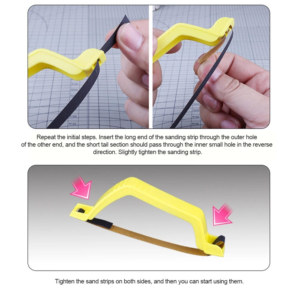 Picture 7: Curved Surface Sander Handhold Grinding Tools Model Hobby Polisher With Sander Paper