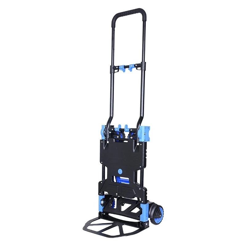 

Universal wheel folding trolley pull truck small trolley load handling portable