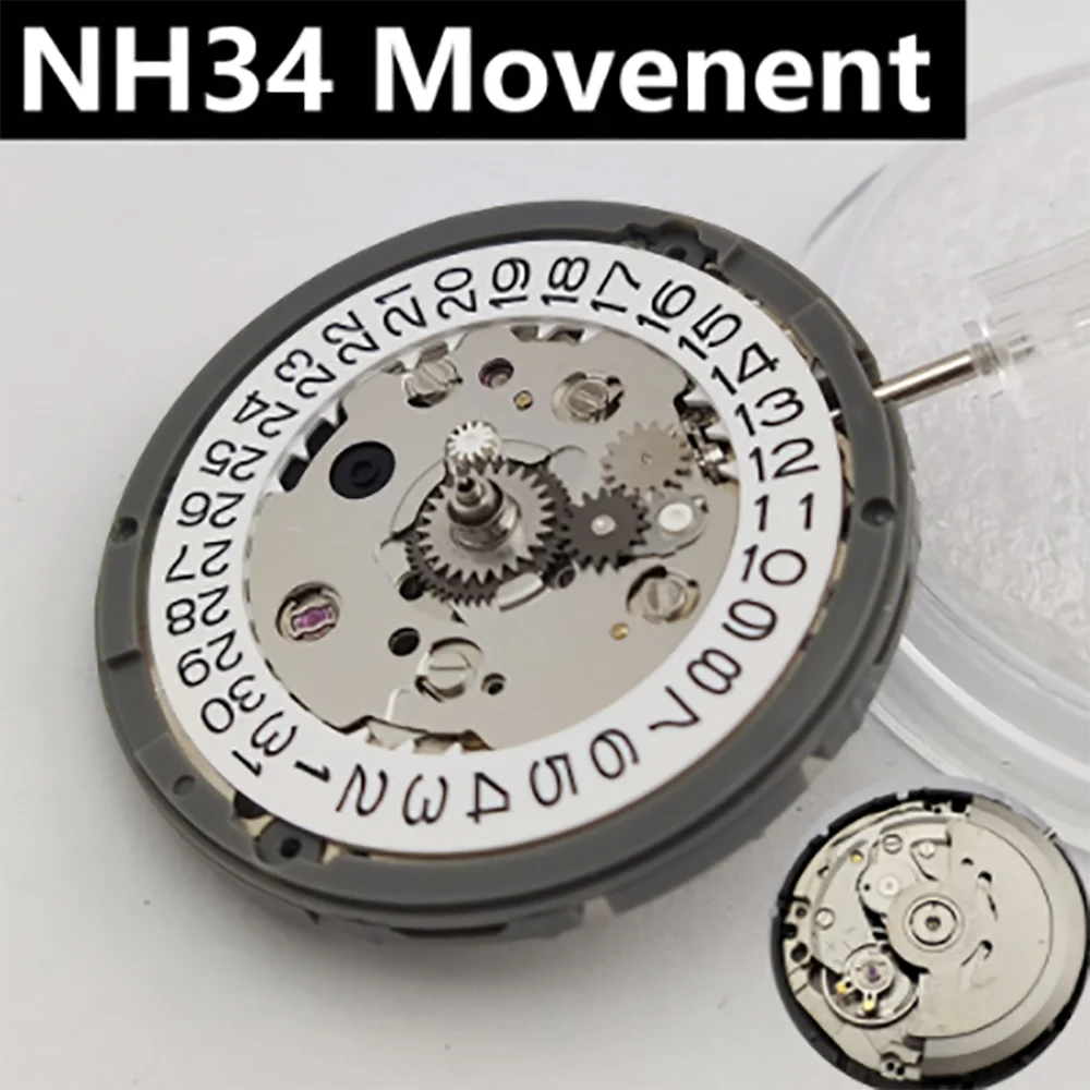 

GMT new NH34 automatic mechanical movement GMT 24 hour manual Japanese original parts NH34A date 3.0 high precision