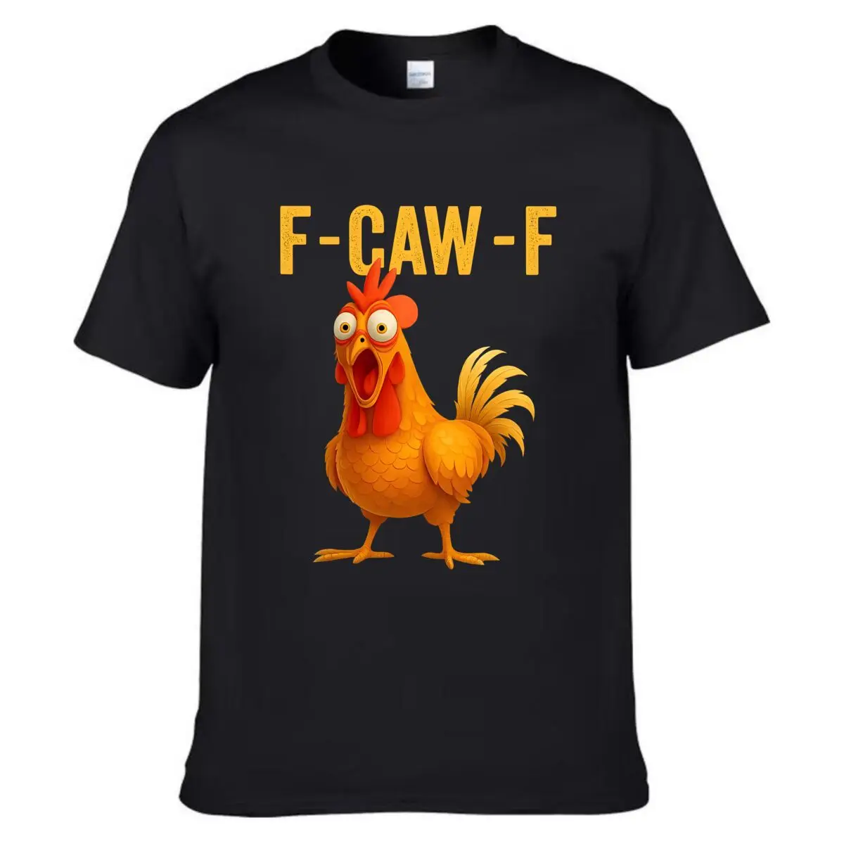 F-Caw-F Chicken Funny Graphic Men's T-Shirt Comfortable Fas…