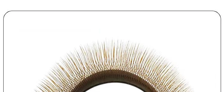 MARIA Brown 4D W-Form Einzelwimpern Bunte Wimpernverlängerung Natürlich Weich Echtes Schwarzes Nerzhaar Vorgefertigte Volumenfächer – Detail 1
