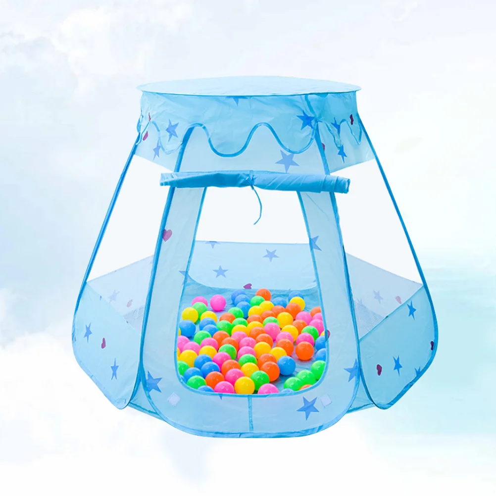 Crianças hexágono jogar tenda casa de jogo do bebê tenda casa para o jardim de infância azul durável superfície lisa fácil de limpar com sabão suave