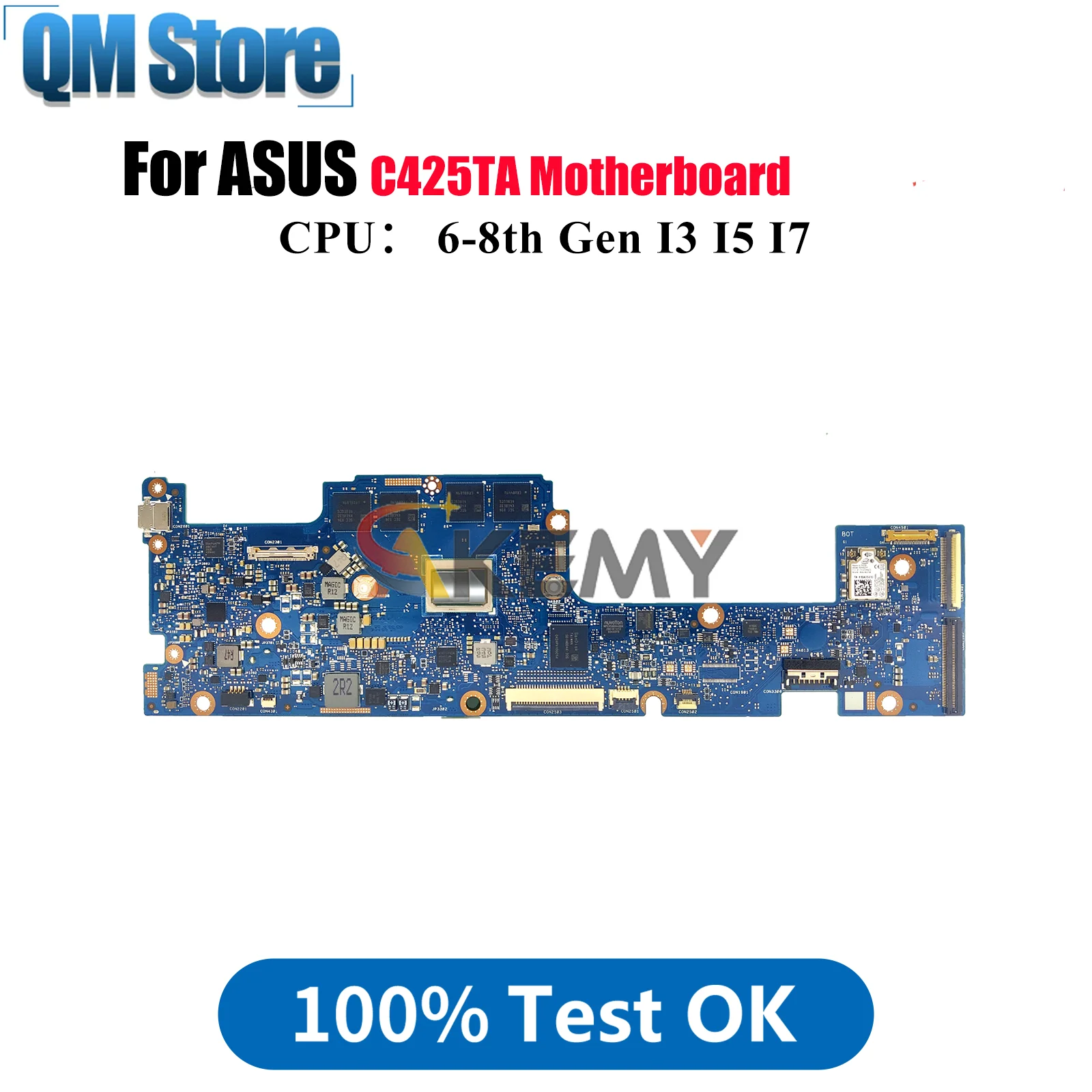 

C425TA Материнская плата для ноутбука ASUS Chromebook C425TA C425T Материнская плата для ноутбука с процессором I3 I5 I7 100% тестирование ОК быстрая доставка stk
