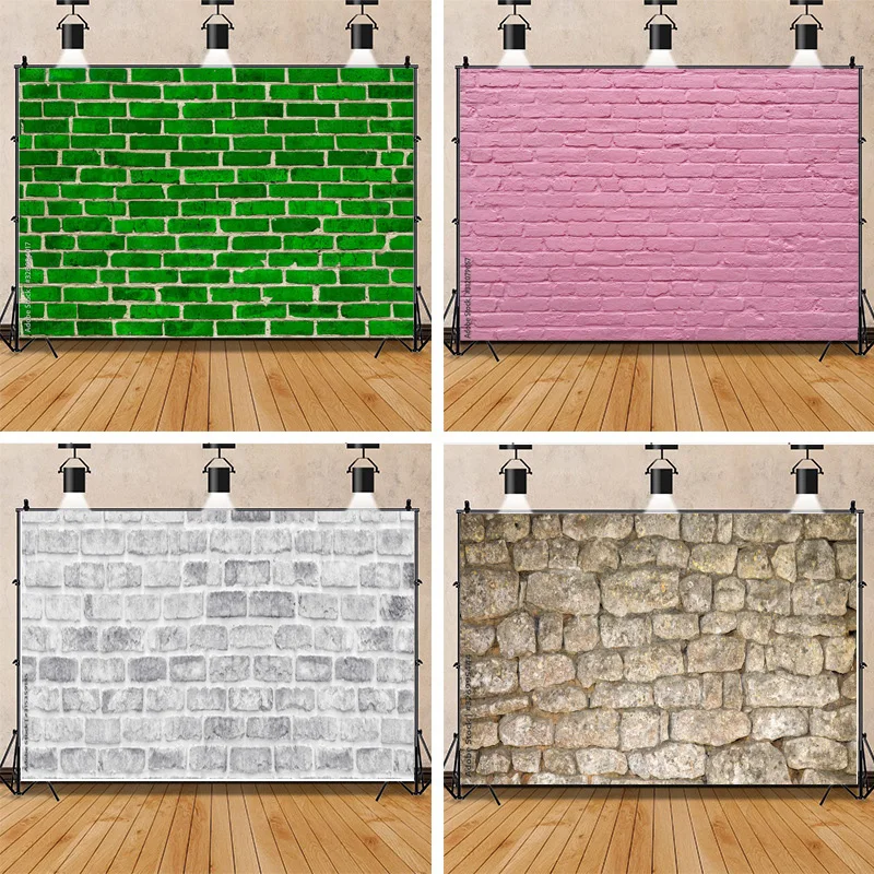 

ZHISUXI Texture Of a Perfect Black Brick Wall Cracks And Defects Photography Background Photo Studio Backdrops Prop QZ-13