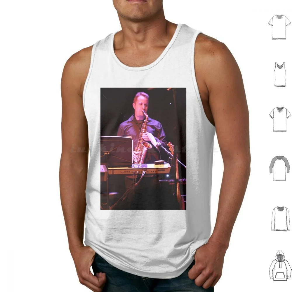 Christopher Cross Band-Photograph Tank Tops Vest Sleeveless Arthur Christopher Cross Hat Sailing Musician Soft Concert