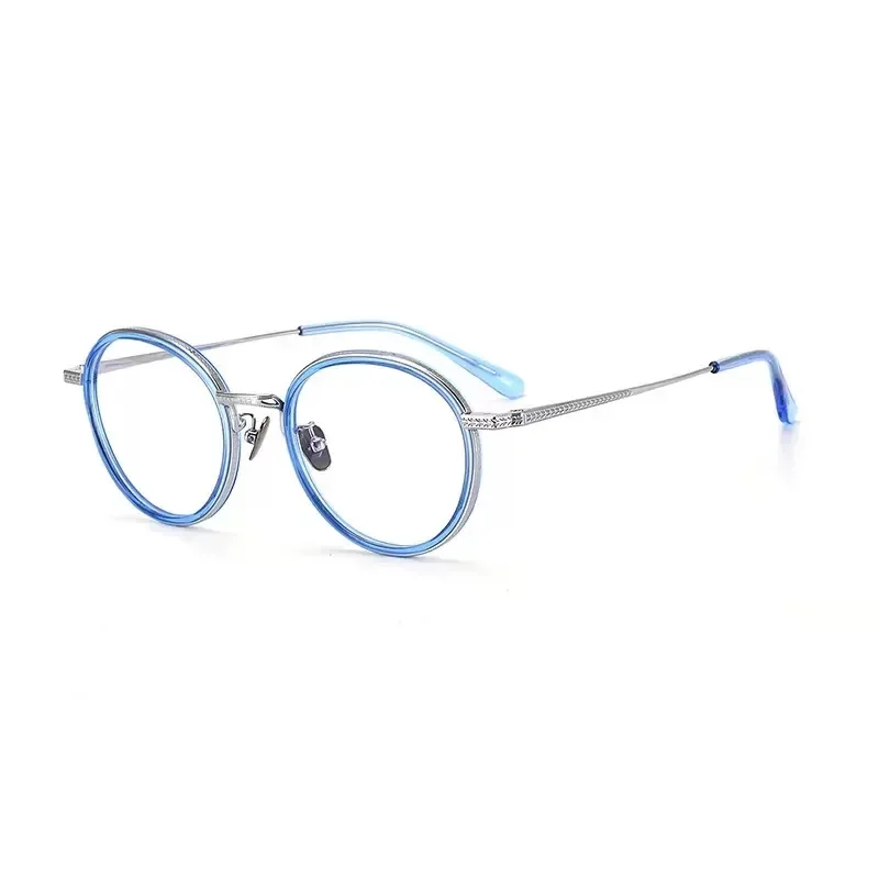 

7.9 grams mountain nose pad Japanese pure titanium female retro male myopia high degree large round glasses frame