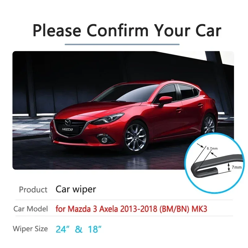 For Mazda 3 Mazda3 BM BN 2013 2014 2015 2016 2017 2018 Axela Front Windscreen Windshield Wipers Car Accessories Car Wiper Blades