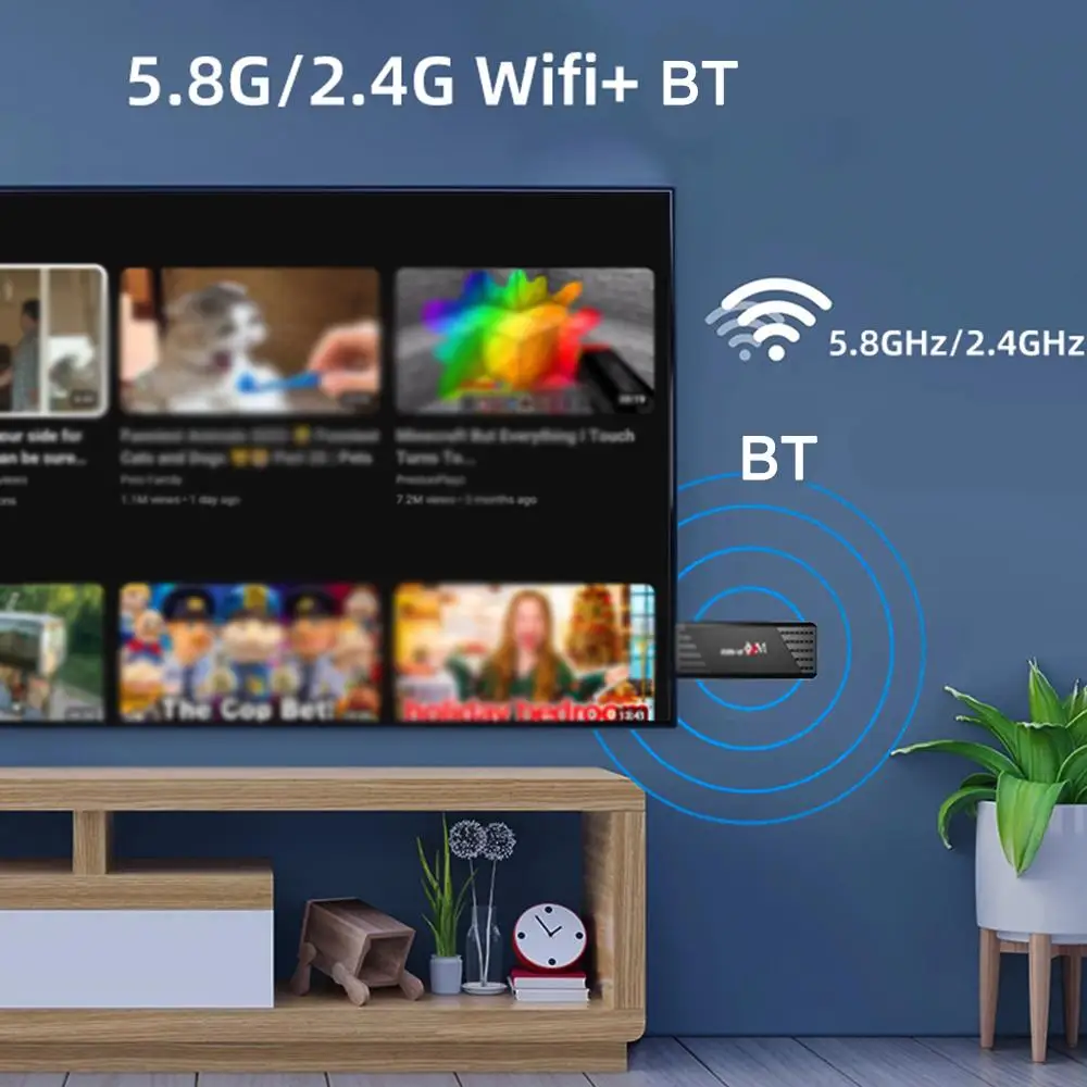 Imagem -05 - Dual Band Smart tv Stick M96 Rk3528 Android 13 Mais 16g Bluetooth 5.0 8k hd 24 5g Media Player Grupo Receptor de tv