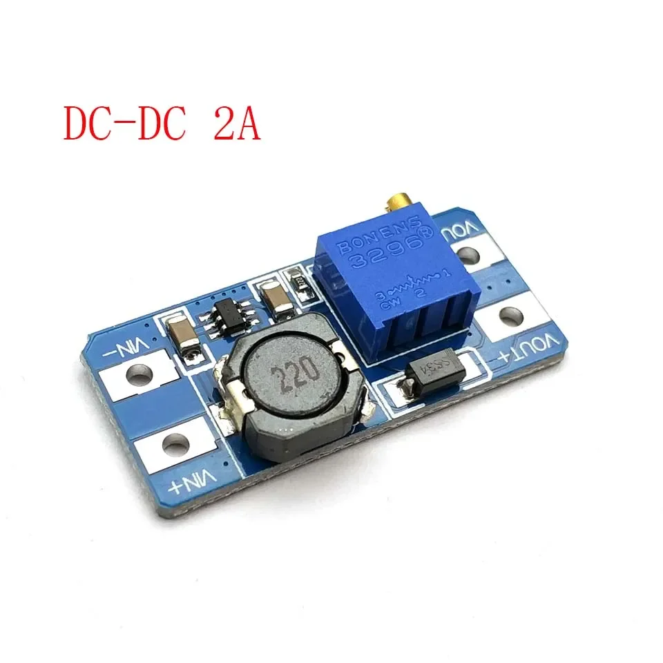 아두이노용 최대 DC-DC 스텝 업 파워 모듈 부스터 파워 모듈, MT3608 2A, 3-5V ~ 5V, 9V, 12V, 24V