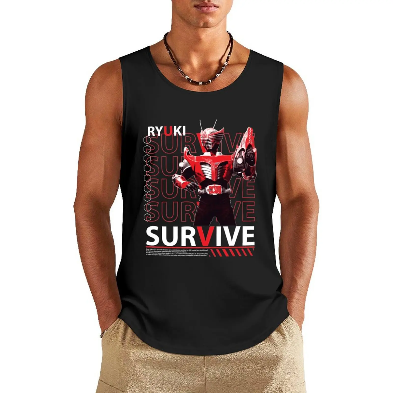 Майка KAMEN RIDER RYUKI Мужская для выживания, Классическая пикантная рубашка, костюм, летняя одежда