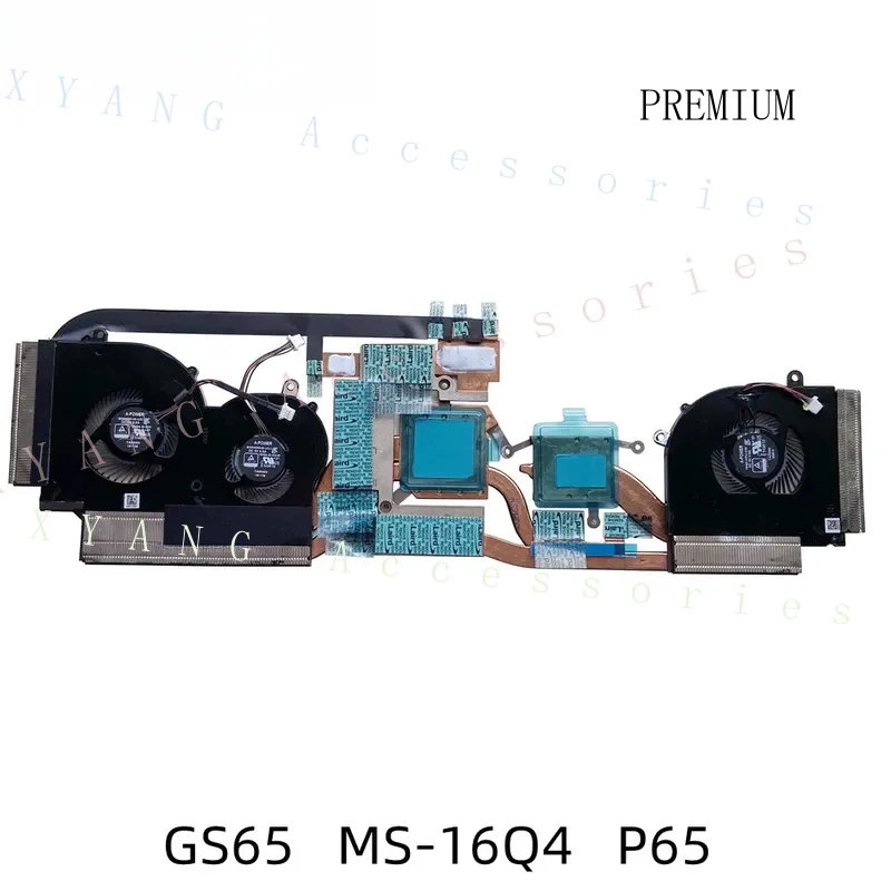 N+ New CPU GPU Cooler Fan Heatsink For MSI GS65 MS-16Q4 P65 Graphics RTX2060 RTX2070 RTX2080 MaxQ 5V 0.5A Game Laptop Radiator