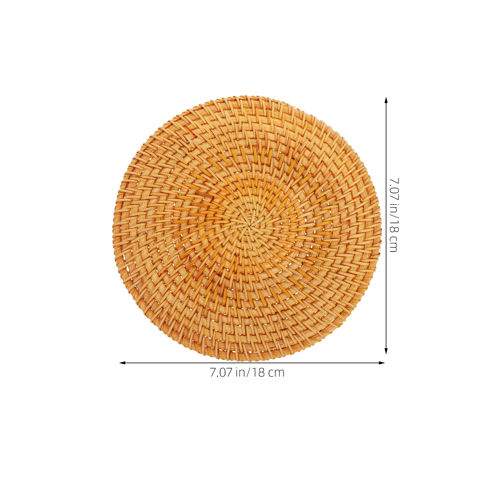 4Pcs Woven Rattan Placemats Heat Resistant Pot Coasters Hot Pan Holders Braided Table Decor Boho Rustic Dining Room Coasters