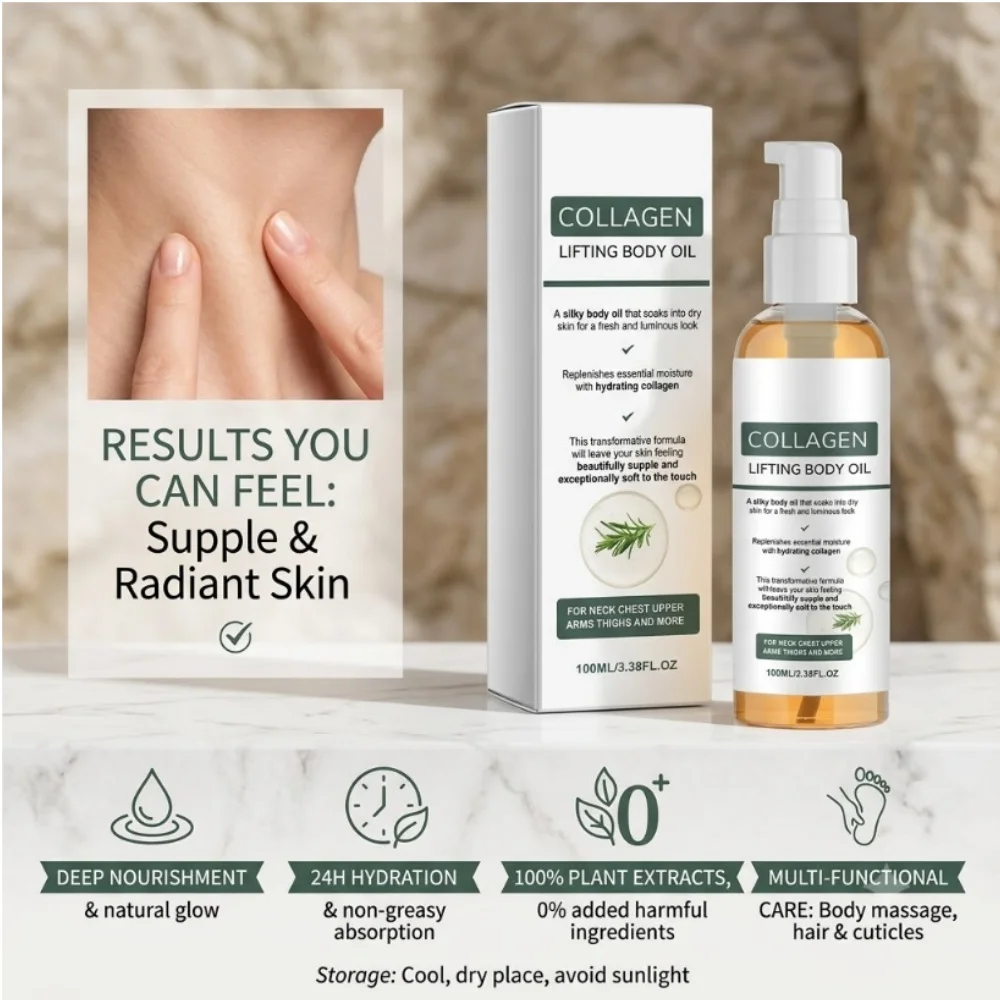 100ml Radiant Body Oil Deep Hydrating Repair Serum Natural Nourishing Massage Oil for Dry Skin Hair Care Hot Sale