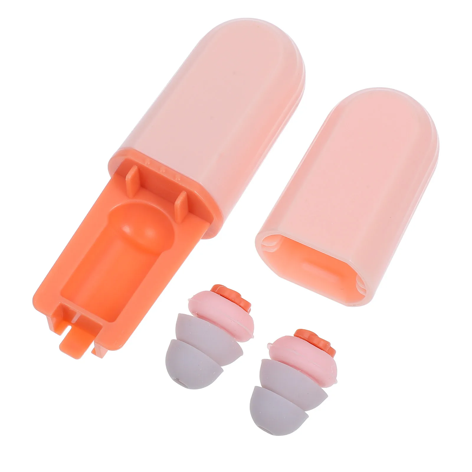 1Pairs سدادات إلغاء الضوضاء الوردي لينة رغوة مريحة تناسب دراسة العمل النوم قابلة لإعادة الاستخدام سيليكون الأذن المقابس الصوت #1