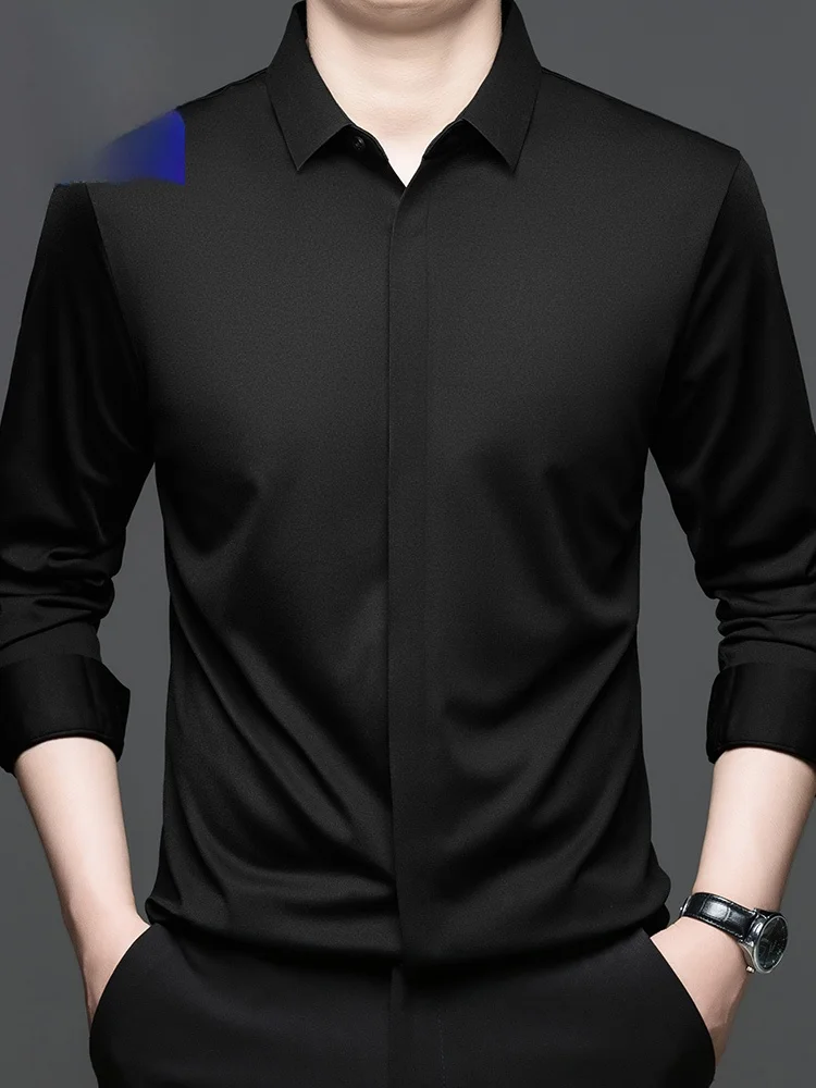 

Lormen High-End Sl Color Long Sve irt Men's Spring Autumn Busin Casual Base irt Trendy Men's Faion