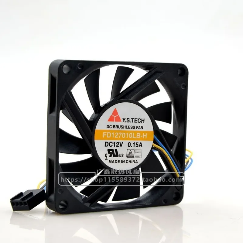 for Y.S.TECH 7010 FD127010LB-H 12V 0.15A Ultra Thin Silent Cooling Fan 7CM