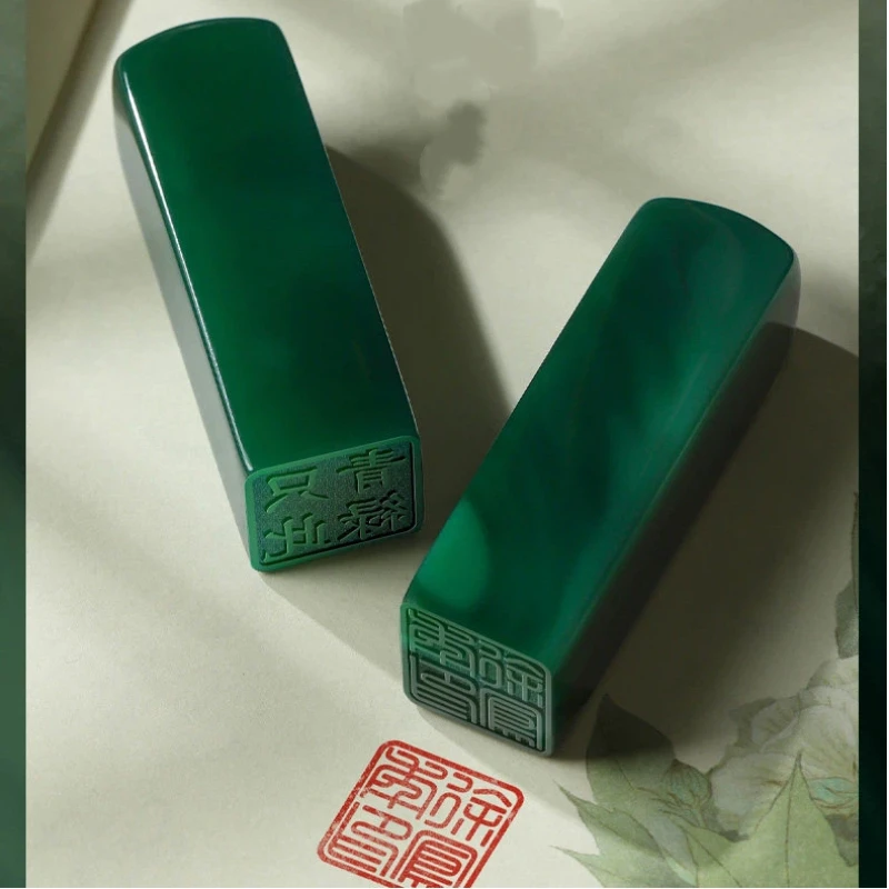 Vintage Natural Stone Custom Seals Chinese Style Signature Chop Introductory Stamps Calligraphy Painting Personal Name Stamps