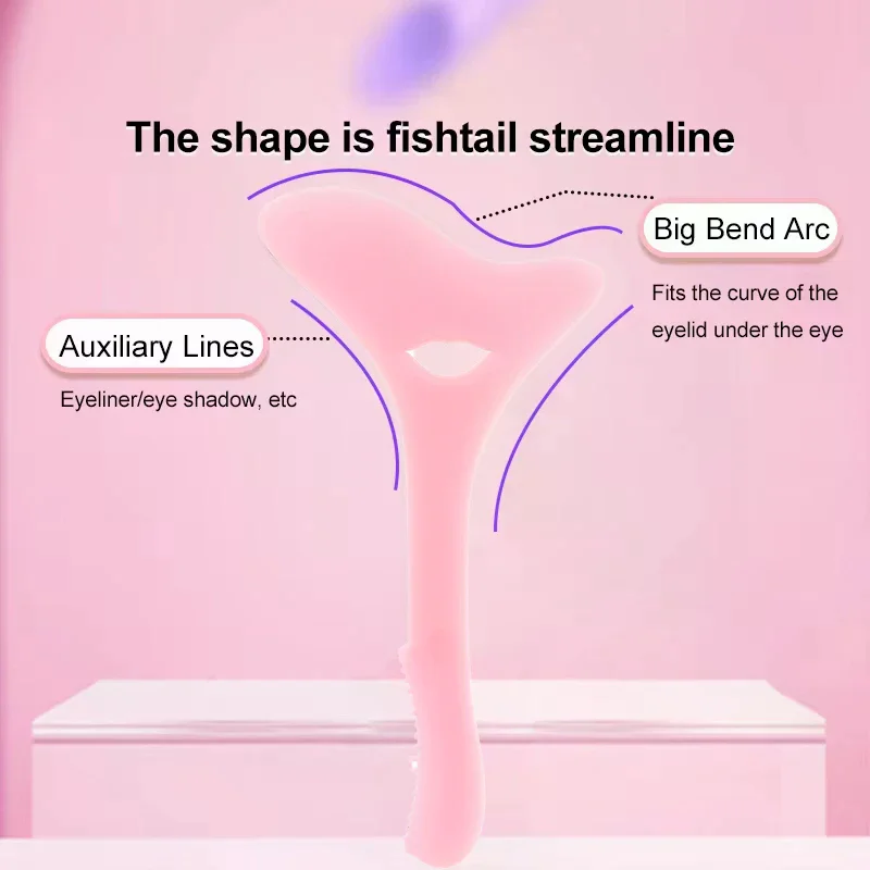 Multi-functional Eyeliner Stencil Wing Tips Silicone Eyeliner Aid Drawing Lipstick Wearing Assistant Baffle Reusable Makeup