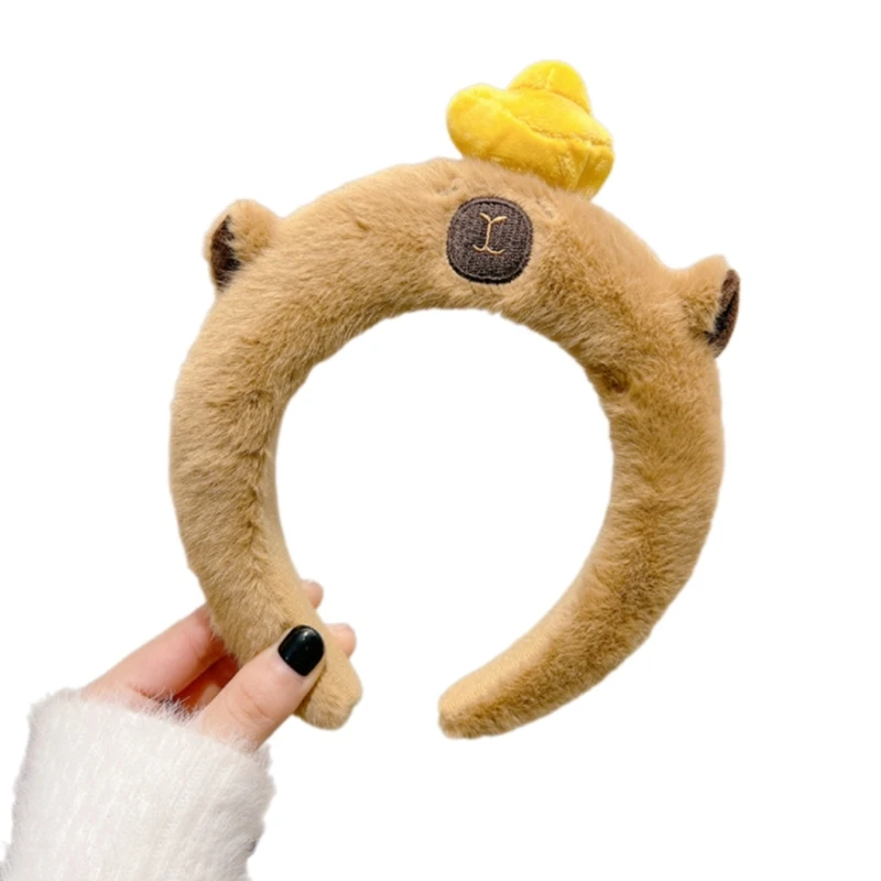 Adorkable Capybara Headpiece Proms 생일 Hairbands 재미있는 모자를 쓰고 있죠 만화 Capybara 축제 머리 모자를 쓰고 있죠