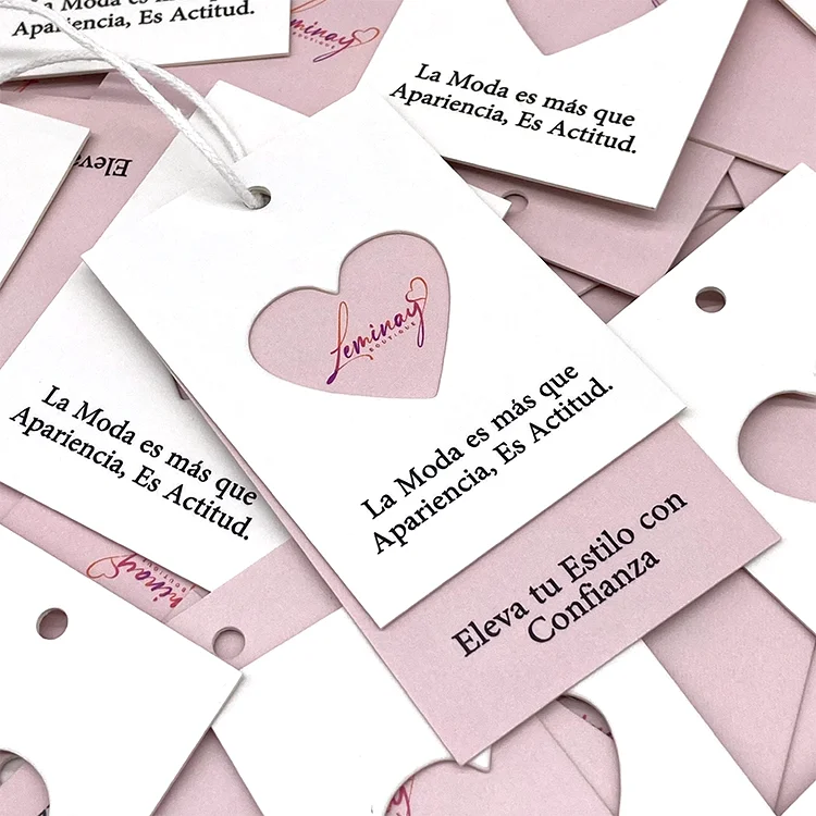 

Custom Printing Logos Environmentally Friendly Luxury Clothing Paper Tags Personalized Clothing Bags and Shoes Labels