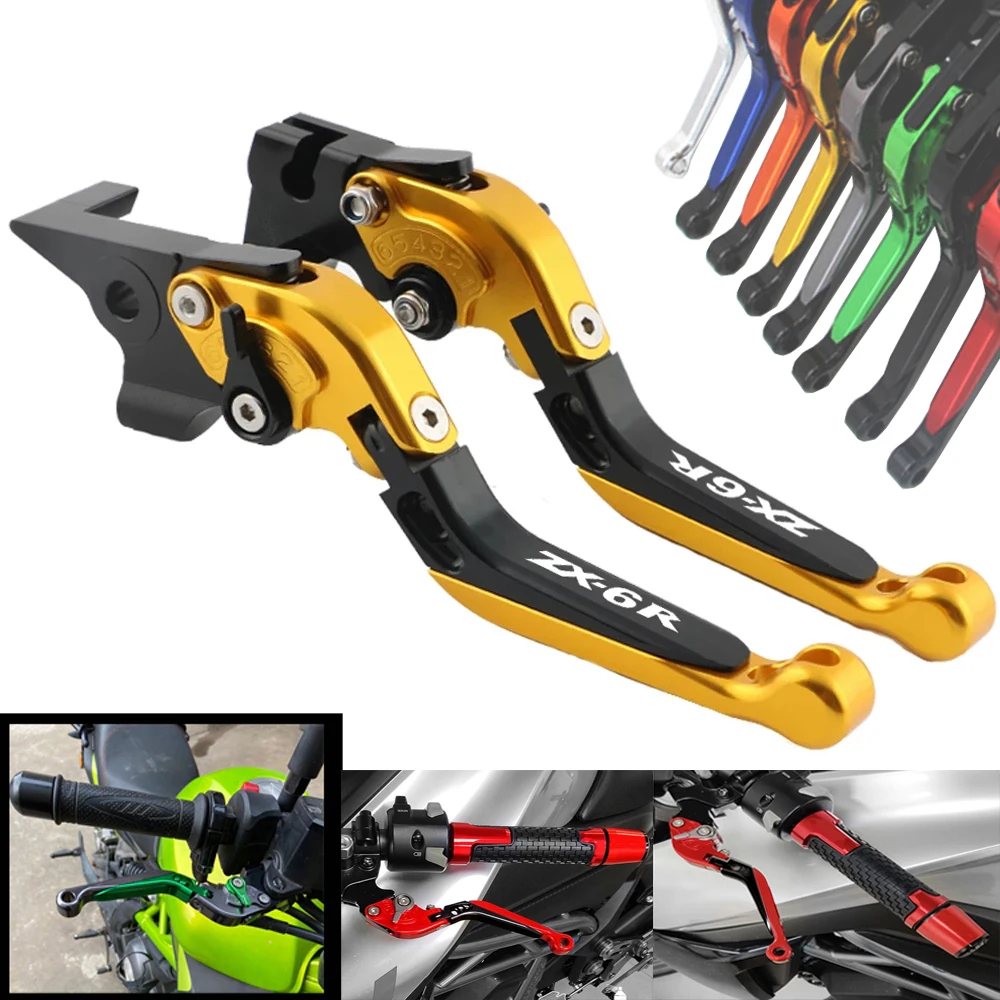 

For KAWASAKI 636 ZX-6R 2007 2008 2009 2010 2011 2012 2013 2014-2018 CNC Motorcycle Adjustable Brake Clutch Lever Levers Folding
