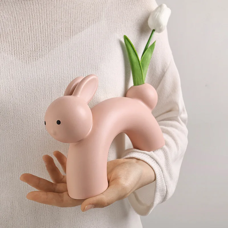 Korean INS Wind Cute Pipe Vase Living Room Home Desktop Decorations Cross-border Supply Decoration Accessories